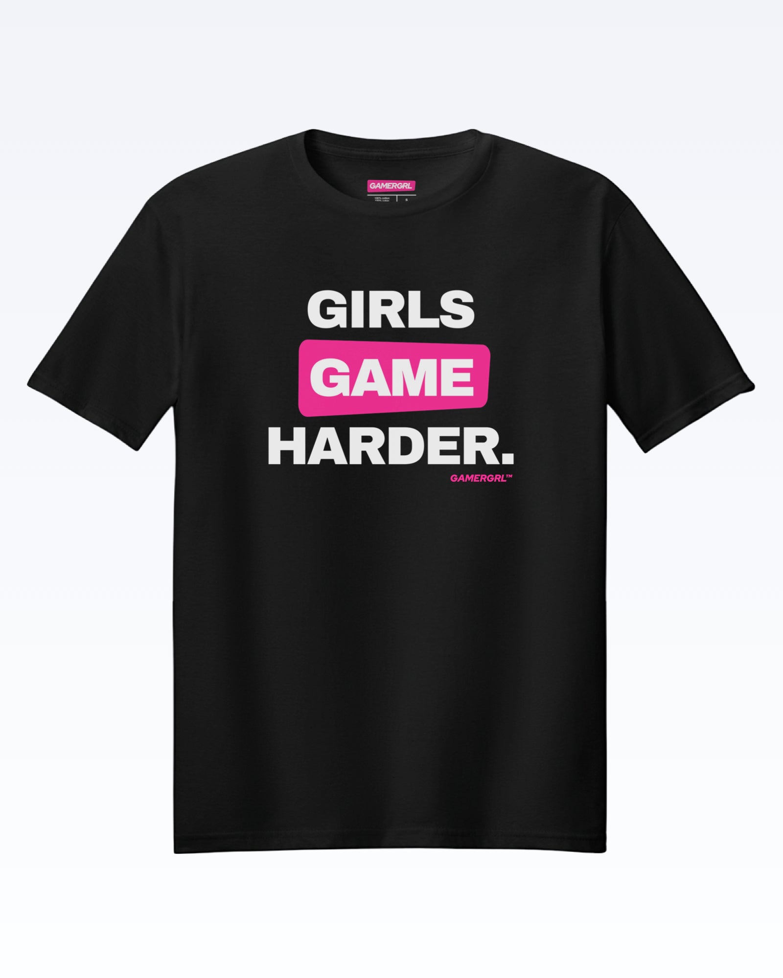 GamerGRL™ Girls Game Harder Tee Black